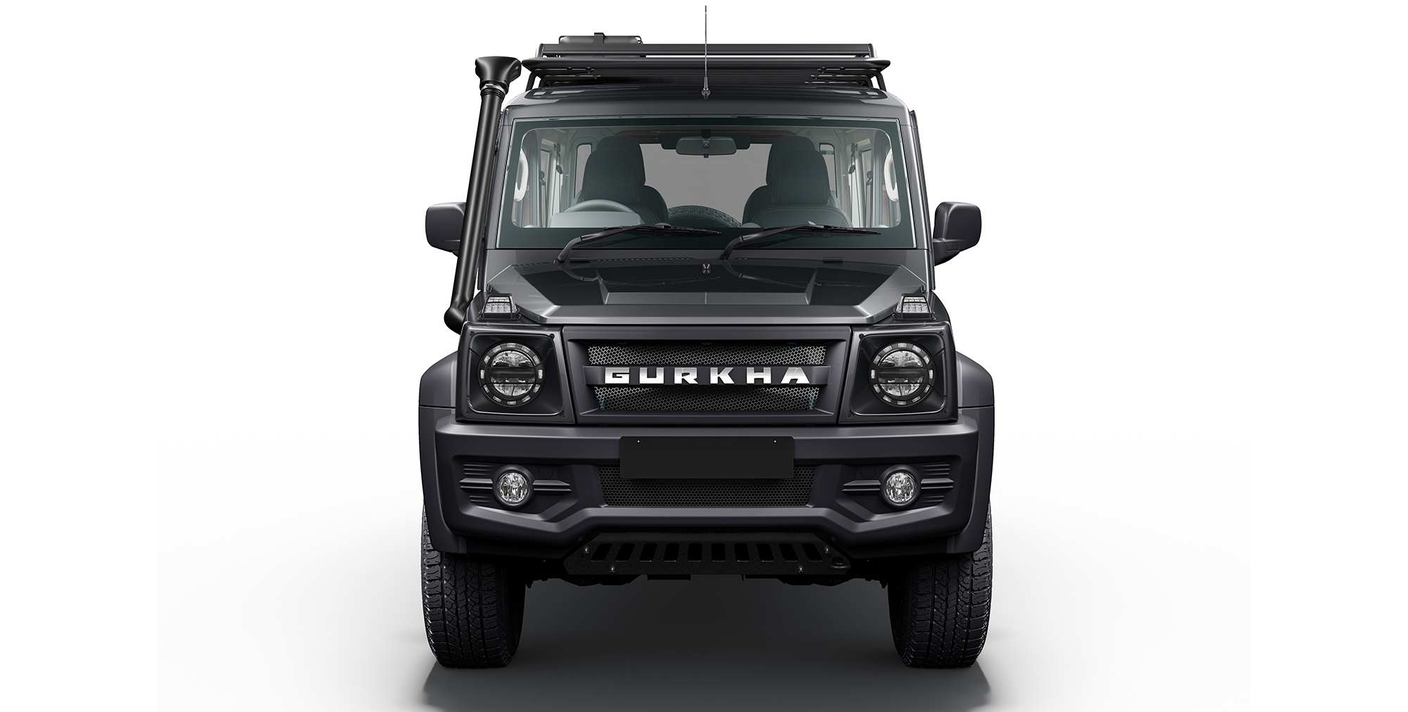 Grey Colour Force Gurkha 4x4x4 with Roof Rail